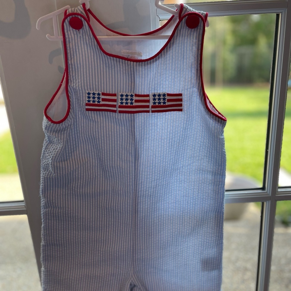 Stitchy Fish American Flag Short Jon Jon